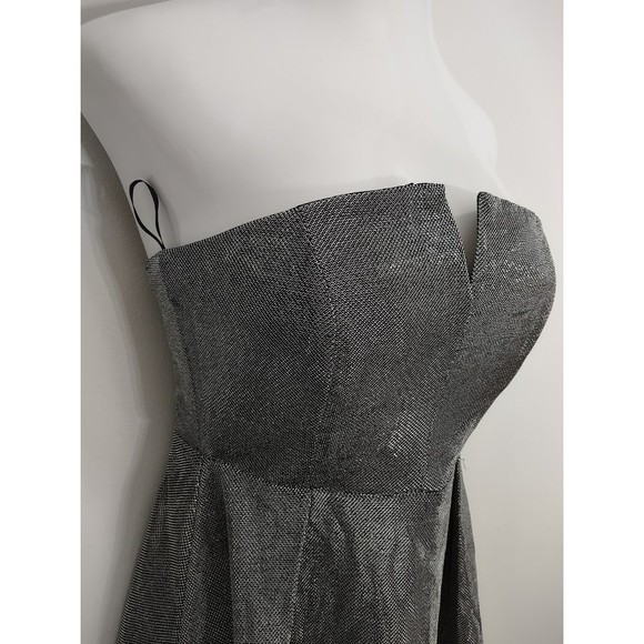 Everly Silvery Metallic Mini Strapless Mini Dress Medium - Picture 5 of 11